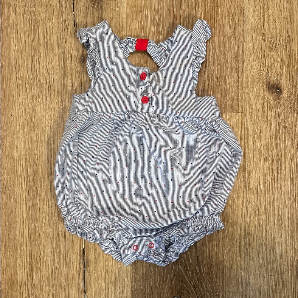 Cat & Jack Striped Bodysuit with Red, White, and Blue Accents